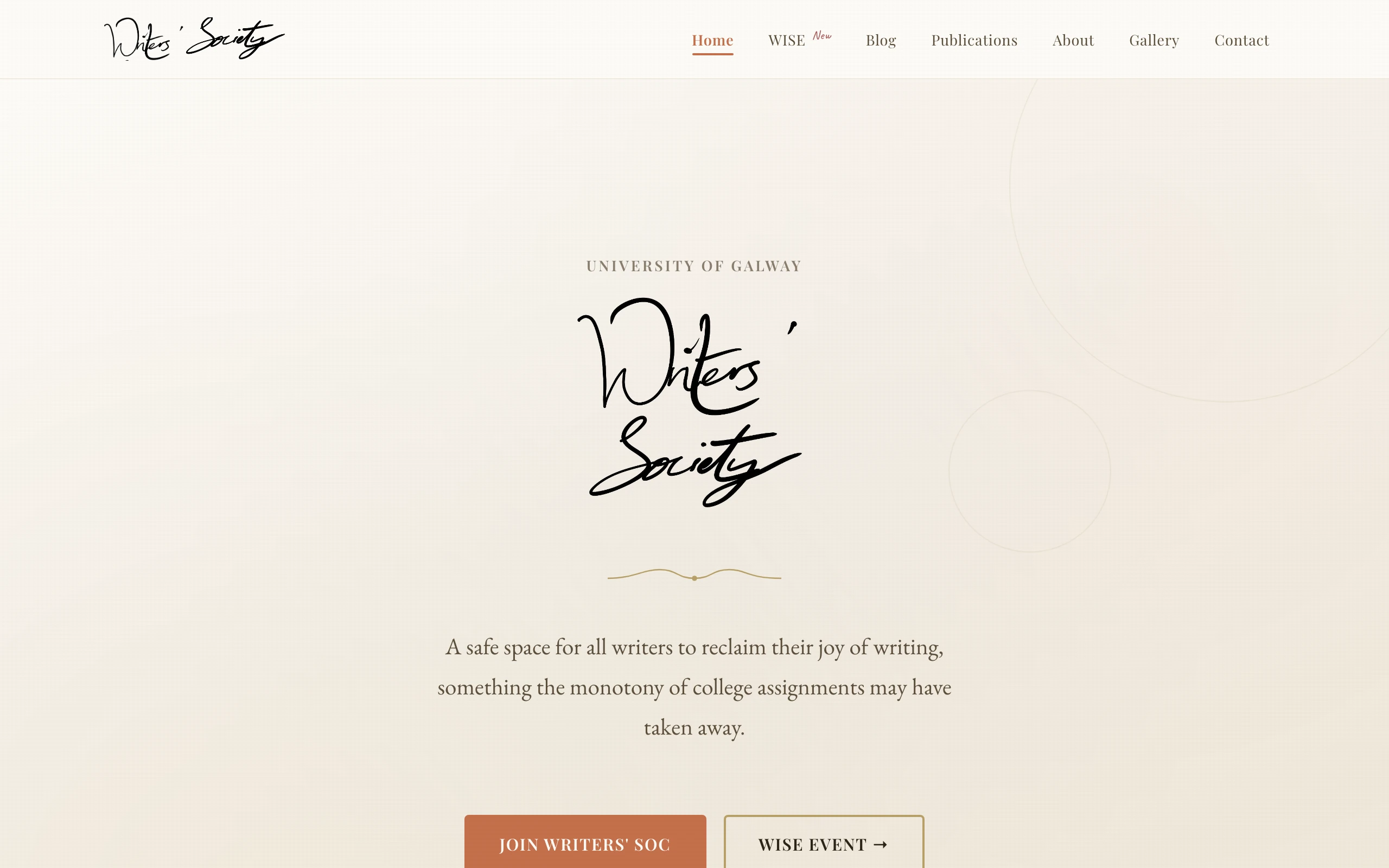 University of Galway Writers' Society website